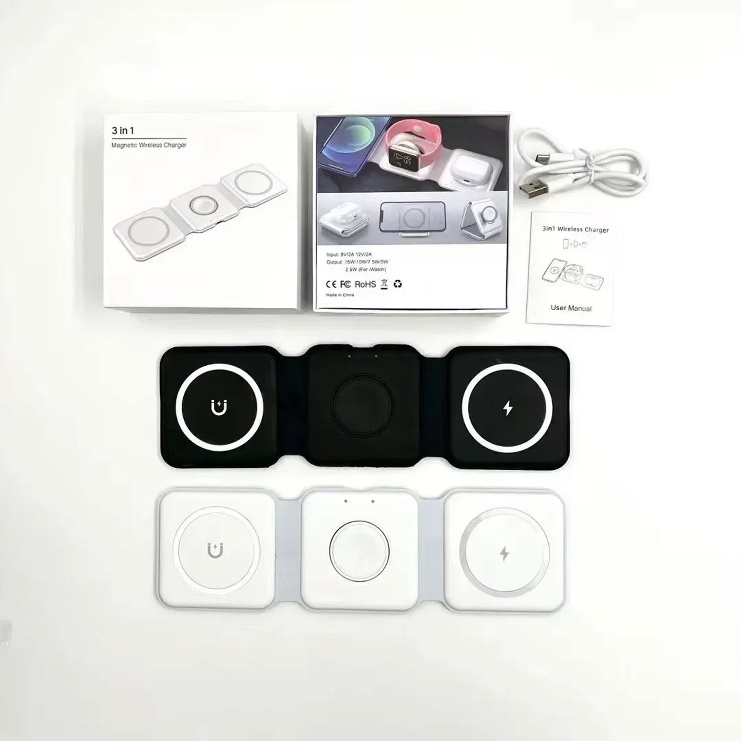 Wireless Charging Pad for iPhone, AirPods & Smartwatch