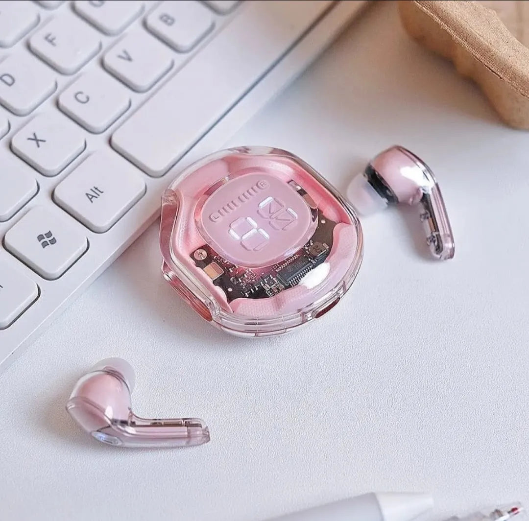 Air39 Transparent Wireless Earbuds with cover