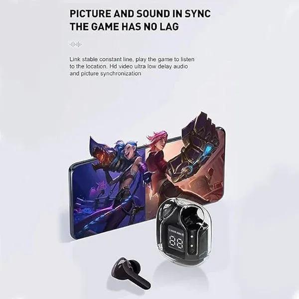 AR31 Earbuds Black Digital Display Wireless