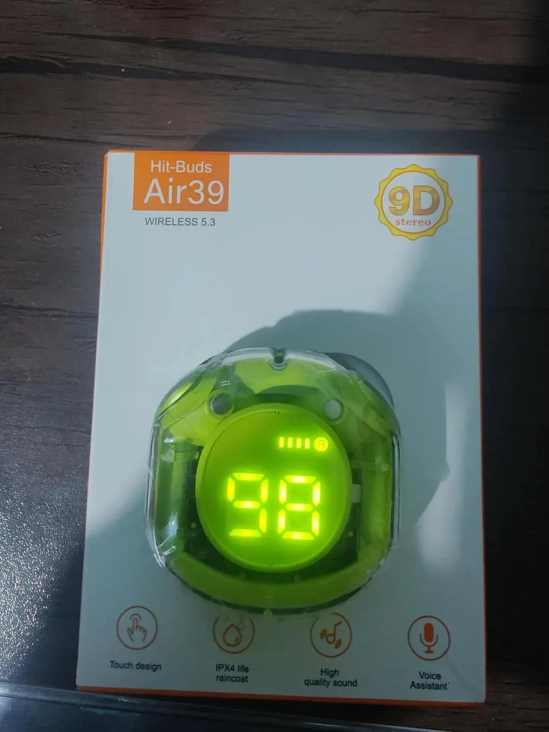 AR31 Earbuds Black Digital Display Wireless